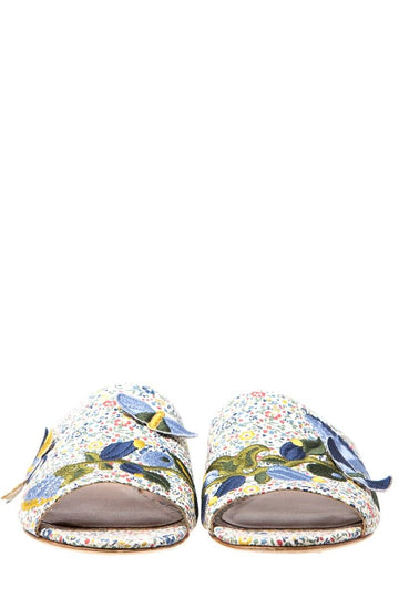 Laurence Dacade Floral Bagatelle Embellished Slides SZ 35