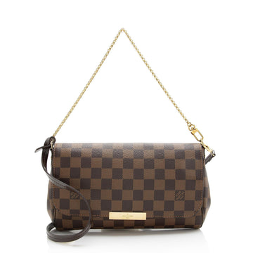 LV Damier Ebene Favorite MM Shoulder Bag
