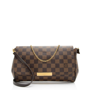 LV Damier Ebene Favorite MM Shoulder Bag