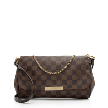 LV Damier Ebene Favorite MM Shoulder Bag