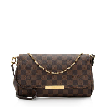 LV Damier Ebene Favorite MM Shoulder Bag