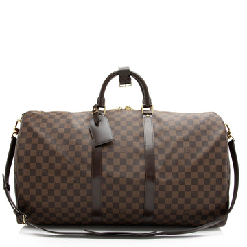 LV Damier Ebene Keepall Bandouliere 55 Duffle Bag