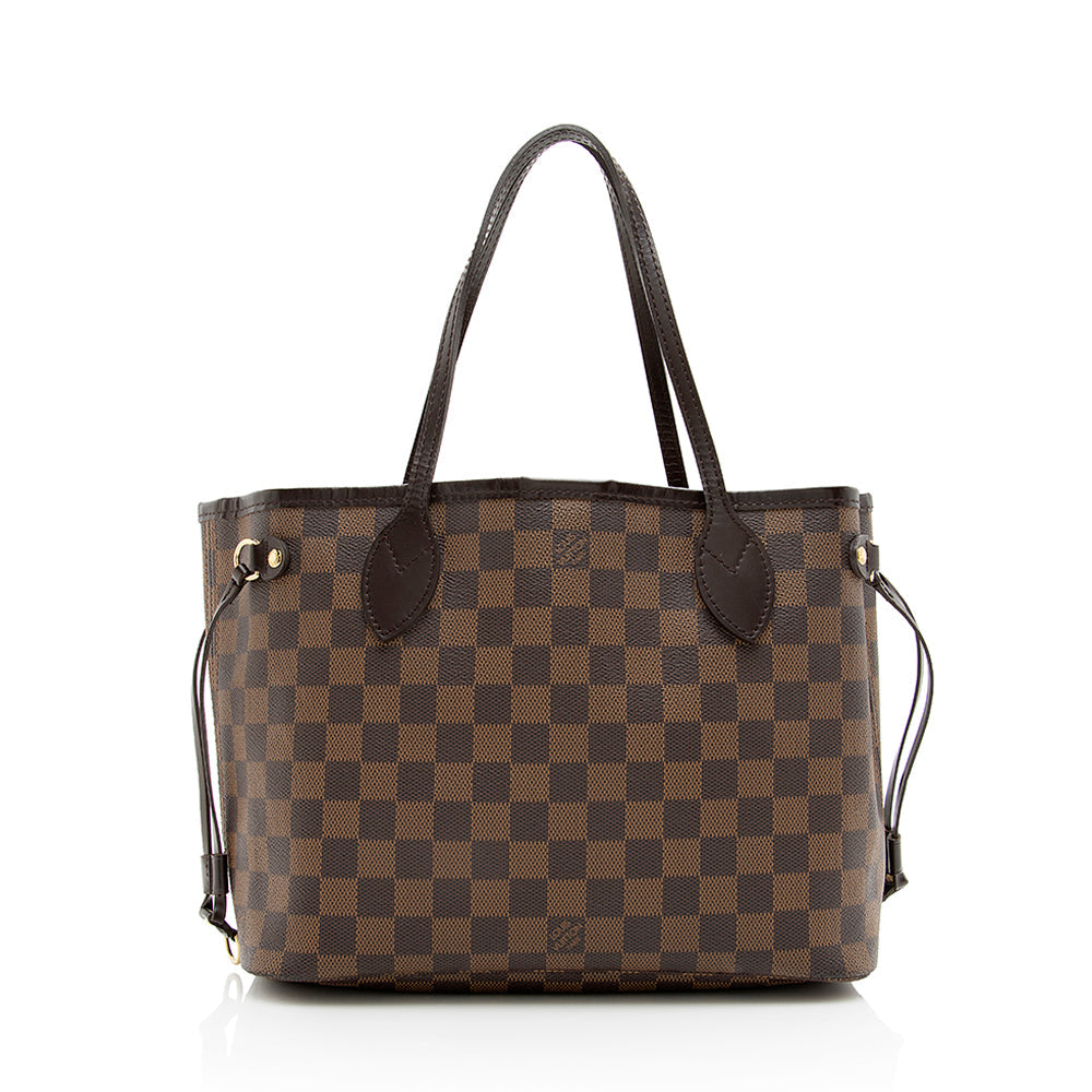 Louis Vuitton Damier Ebene Neverfull PM Tote (SHF-18296)