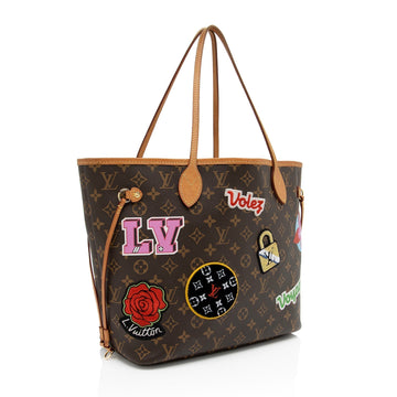 Louis Vuitton Monogram Canvas Patches Neverfull MM Tote (SHF-VCZIdY)