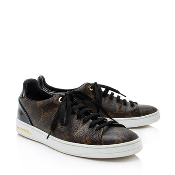 Louis Vuitton Monogram Canvas Patent Leather Front Row Sneakers - Size 8.5 / 38.5 (SHF-xaOyH3)