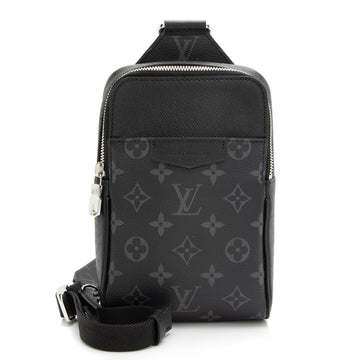 Louis Vuitton Monogram Eclipse Taiga Leather Taigarama Outdoor Sling Bag