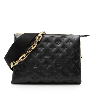 Louis Vuitton Monogram Embossed Lambskin Coussin PM Shoulder Bag