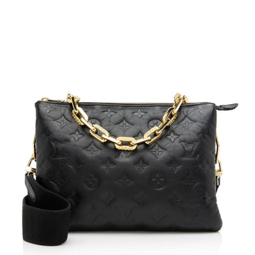 Louis Vuitton Monogram Embossed Lambskin Coussin PM Shoulder Bag