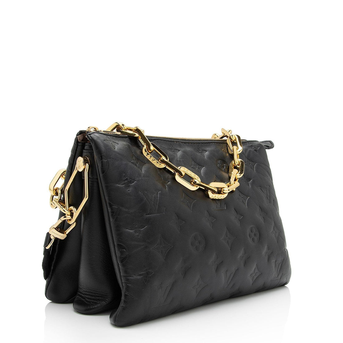 Louis Vuitton Monogram Embossed Lambskin Coussin PM Shoulder Bag