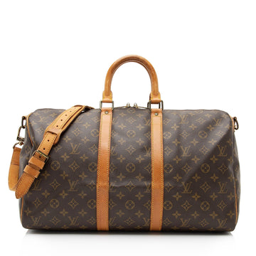Louis Vuitton Vintage Monogram Canvas Keepall Bandouliere 45 Duffle Bag
