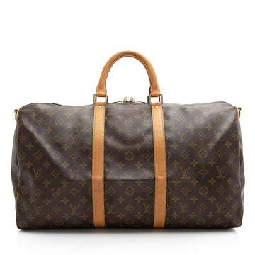 Louis Vuitton Vintage Monogram Canvas Keepall Bandouliere 50 Duffle Bag