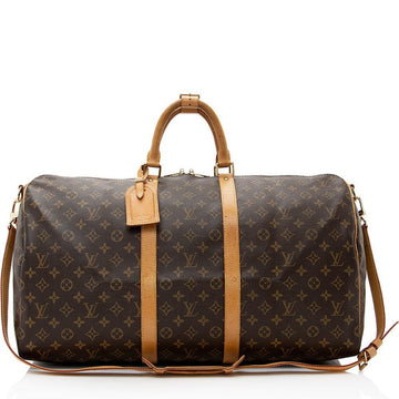 Louis Vuitton Vintage Monogram Canvas Keepall Bandouliere 55 Duffle Bag