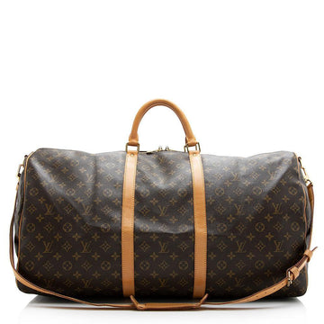 Louis Vuitton Vintage Monogram Canvas Keepall Bandouliere 60 Duffle Bag