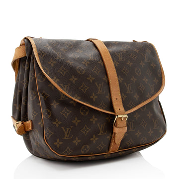 Louis Vuitton Vintage Monogram Canvas Saumur 35 Messenger Bag (SHF-22921)