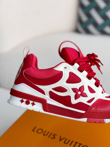 LV Skate Red White Sneakers