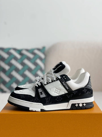 LV Trainer Black White Denim Noir Sneaker