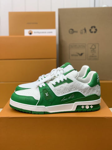 LV Trainer Sneaker "white Green"