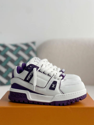 LV Trainer White Purple Maxi Sneaker