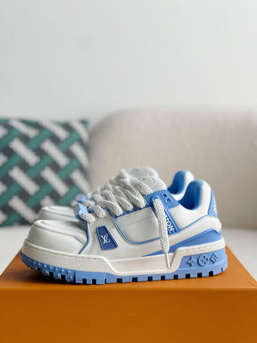 LV Trainer White Blue Maxi Sneaker