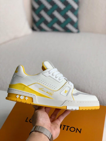 LV Trainer Yellow White Sneaker