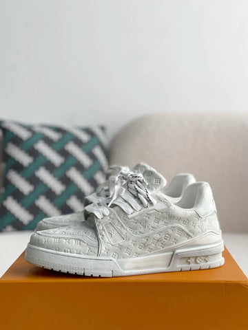 LV Trainer #54 Faded White Sneaker