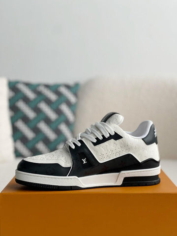 LV White Black Trainer Sneaker