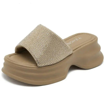 Luxia Glit Platform Slippers