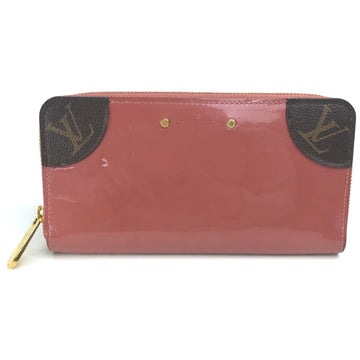 LOUIS VUITTON Long Wallet Purse ‚l62318 Patent leather / monogram canvas Pink beige type Monogram Zippy Venice Women Used