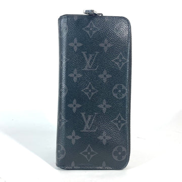 LOUIS VUITTON Long Wallet Purse M62295 Monogram Eclipse Canvas black Monogram Eclipse Zippy wallet  Vertical mens Used
