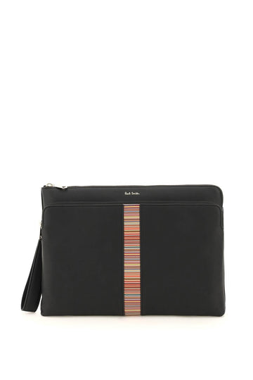 Paul Smith Signture Stripe Leather Pouch Men