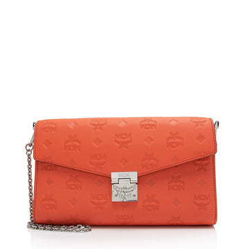 MCM Embossed Leather Millie Medium Crossbody Bag