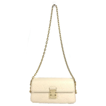LOUIS VUITTON Shoulder Bag M82836 Monogram Ann Platt Leather beige Monogram Ann Platt Wallet on Chain Metis Women Used