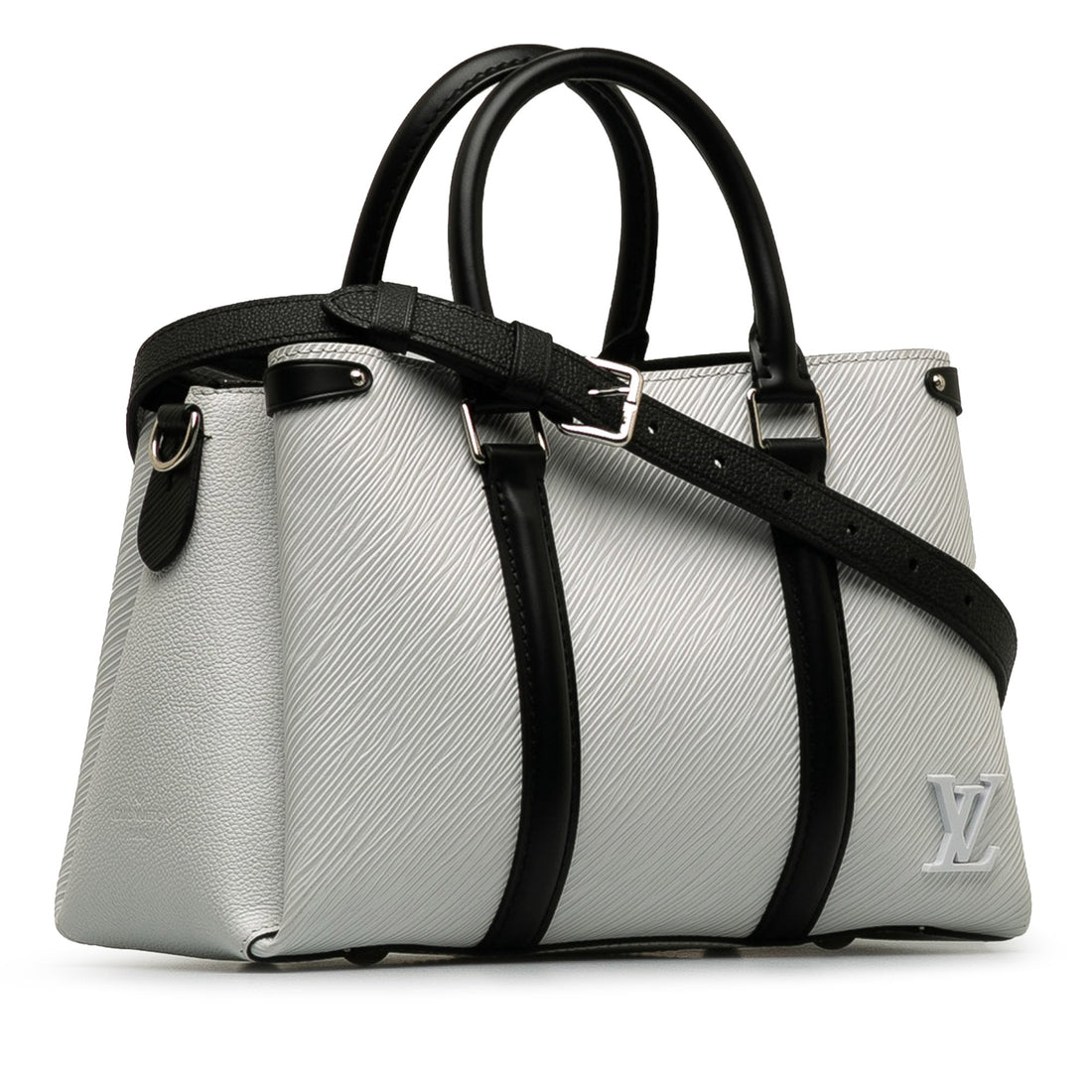 White Louis Vuitton Epi Soufflot BB Satchel