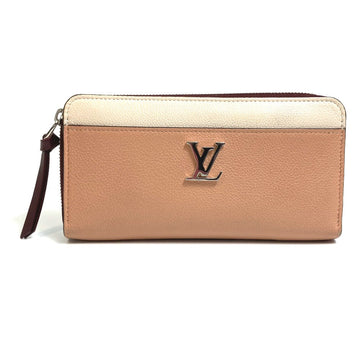 LOUIS VUITTON Long Wallet Purse M67540 leather Orange beige type Zippy Rock Me Women Used