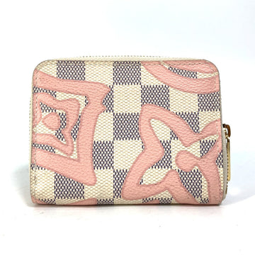 LOUIS VUITTON Coin case N60098 Damier Azur Canvas white Damier Azur Zip around purse Women Used