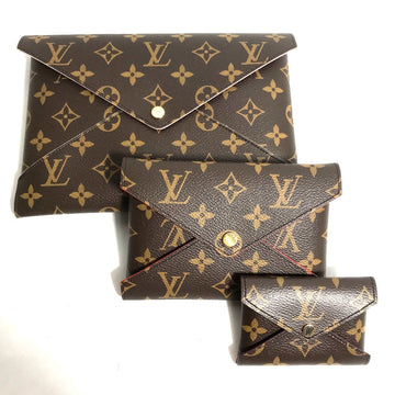 LOUIS VUITTON Clutch bag M62034 Monogram canvas Brown Monogram 3-piece set Pochette Kirigami Women Used