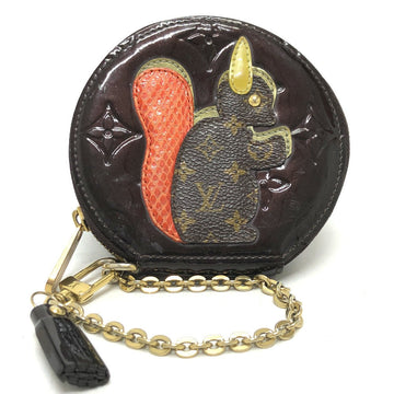 LOUIS VUITTON Coin case M91386 Monogram Vernis purple Monogram Vernis portomone ecruil Women Used