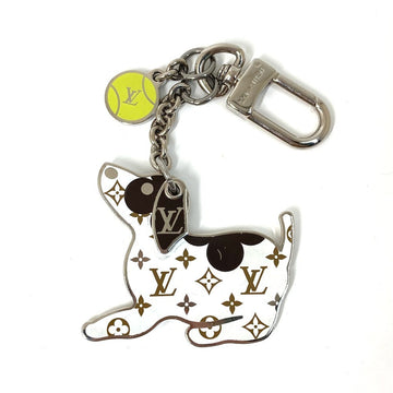 LOUIS VUITTON key ring  M00747 metal white Animal Dog DOG Monogram Bijoux Sac LV Dog Women Used