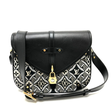 LOUIS VUITTON Shoulder Bag M57488 Canvas / leather Black / Navy Since1854 Neo Saumur MM Women Used