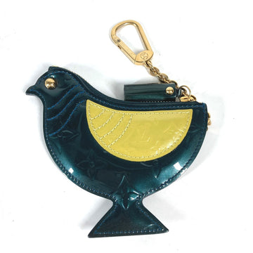 LOUIS VUITTON Coin case M91405 Monogram Vernis green Monogram Vernis Pochette Oiseau Women Used