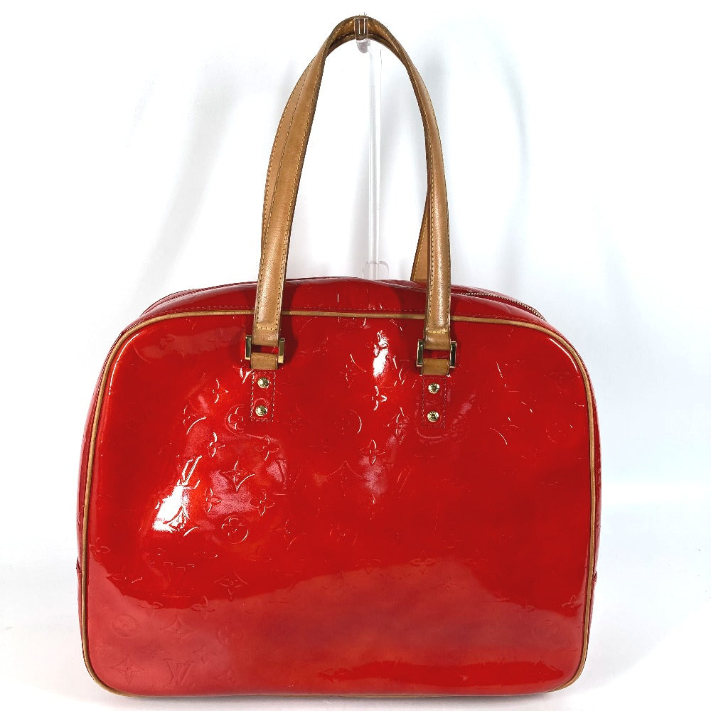LOUIS VUITTON Shoulder Bag M91080 Monogram Vernis Canvas Red Monogram Vernis Sutton Women Used