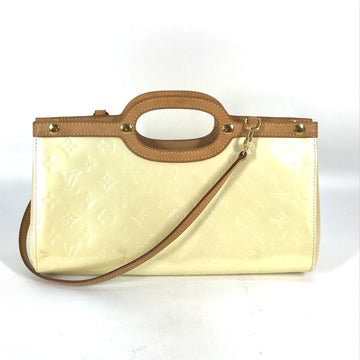 LOUIS VUITTON Shoulder Bag M91374 Monogram Vernis Canvas white Monogram Vernis Roxbury Drive Women Used