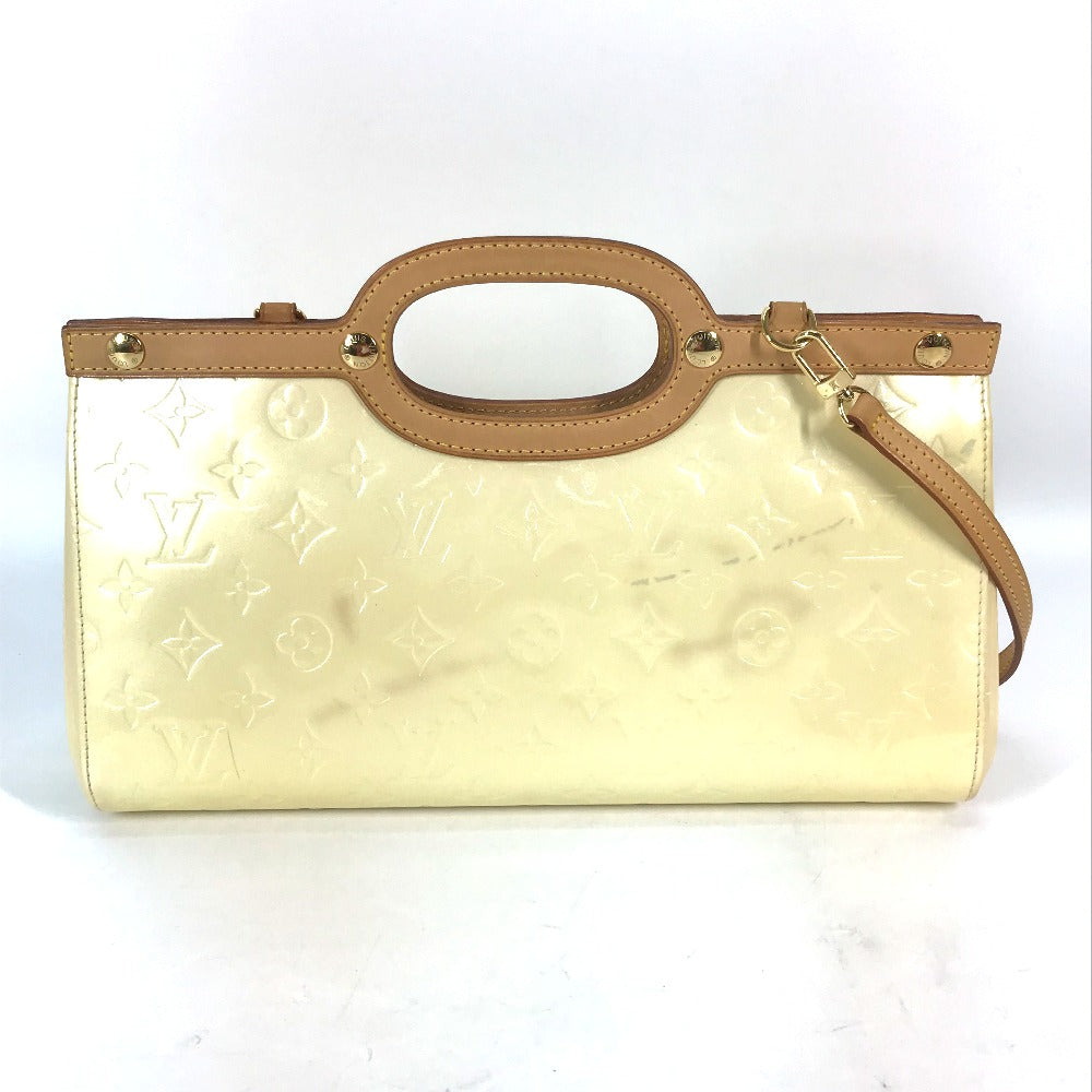 LOUIS VUITTON Shoulder Bag M91374 Monogram Vernis Canvas white Monogram Vernis Roxbury Drive Women Used