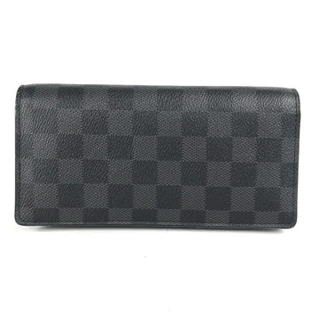 LOUIS VUITTON Long Wallet Purse N62665 Damier Grafitto Canvas black Damier Grafitte Portefeuille Blaza mens Used