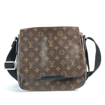 LOUIS VUITTON Shoulder Bag M40935 Monogram macacer canvas Brown Monogram macacer District PM mens Used