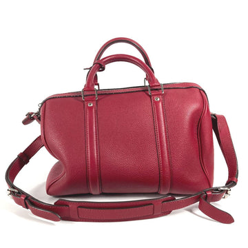 LOUIS VUITTON Handbag M94341  Voca Stains all leather Red Parnasea SC Bag PM Women Used
