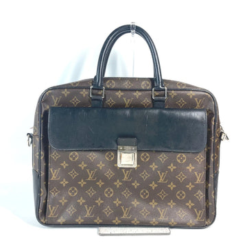 LOUIS VUITTON Business bag M56719 Monogram canvas, leather Brown Monogram macacer Soft briefcase mens Used