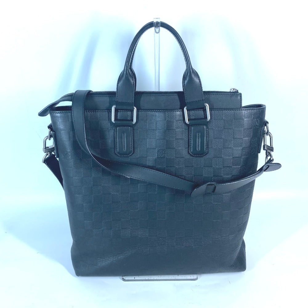 LOUIS VUITTON Business bag  N41561 Damier Anfini Leather black Damier Anfini Daily Tote mens Used