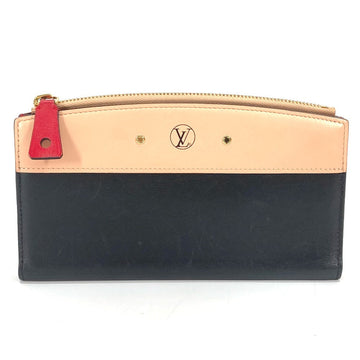 LOUIS VUITTON Long Wallet Purse M67231 leather black By color Portefeuille Steamer Women Used