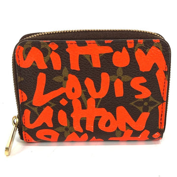 LOUIS VUITTON Coin case M93708 Monogram canvas Orange Monogram graffiti Zip around purse